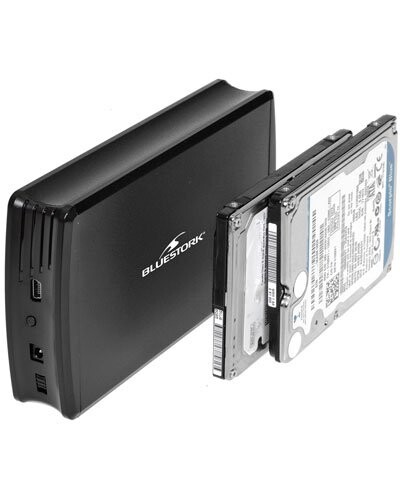 Boîtier aluminium USB 2.0 pour 2 HDD SATA 2,5'' Bluestork