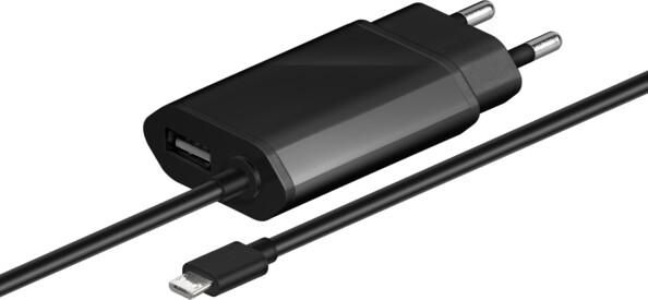 chargeur micro usb rapide 2,1a avec cable 1,5m et second port USB