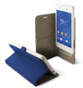 etui universel smartphone 6 pouces avec clapet folio et porte carte intérieur bleu Ksix