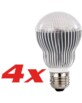 4 Ampoules 6 Power LED E27 blanc chaud
