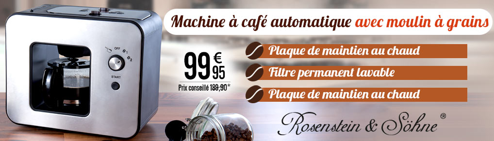 Machine à café automatique design 800 W avec moulin à grains KF-506 - NX9416