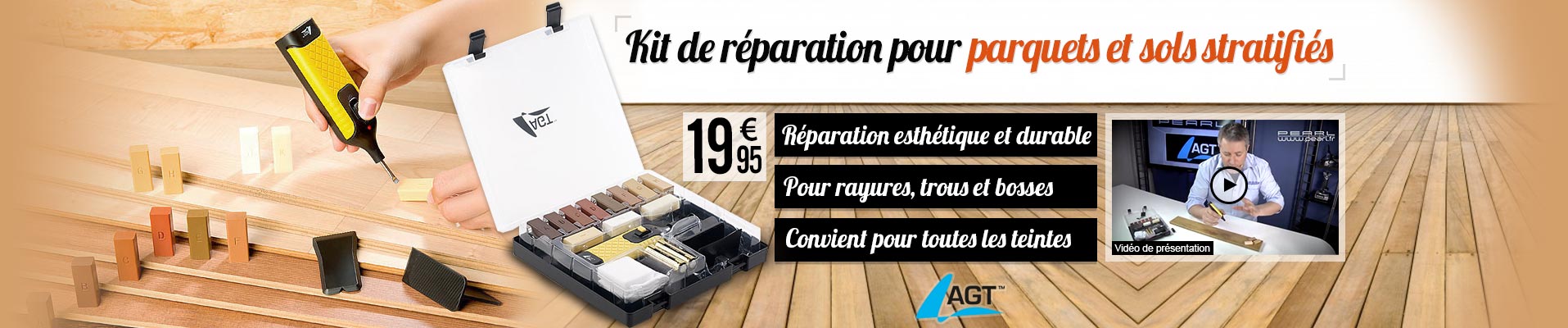 Kit de réparation pour parquets et sols stratifiés WRS-11.plh - AG - NX5094