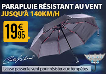 Parapluie à revêtement Teflon® 210 T résistant au vent jusqu'à 140 km/h - NX7608