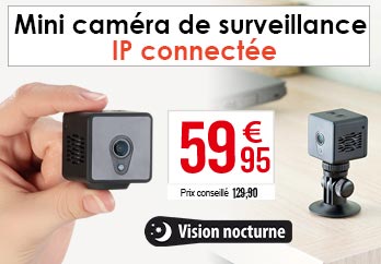 Mini caméra de surveillance IP connectée HD avec vision nocturne IPC-60.mini - NX4572