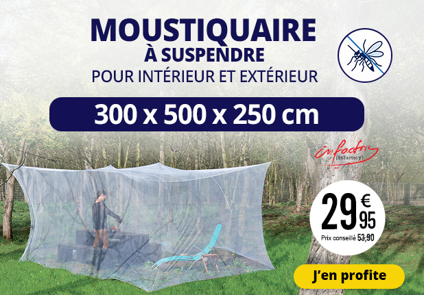 Moustiquaire à suspendre pour intérieur et extérieur - 300 x 500 x 250 cm - NC2397