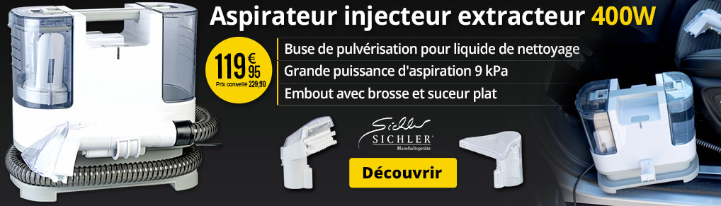 Aspirateur injecteur extracteur 400 W pour textiles Sichler Haushaltsgeräte - ZX6205