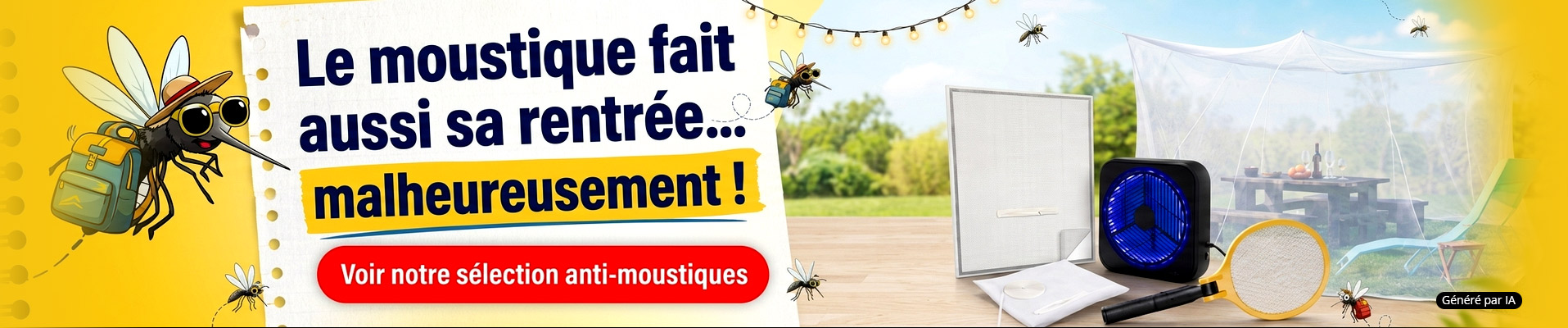 Le moustique fait aussi sa rentrée - toutes nos solutions anti-moustiques